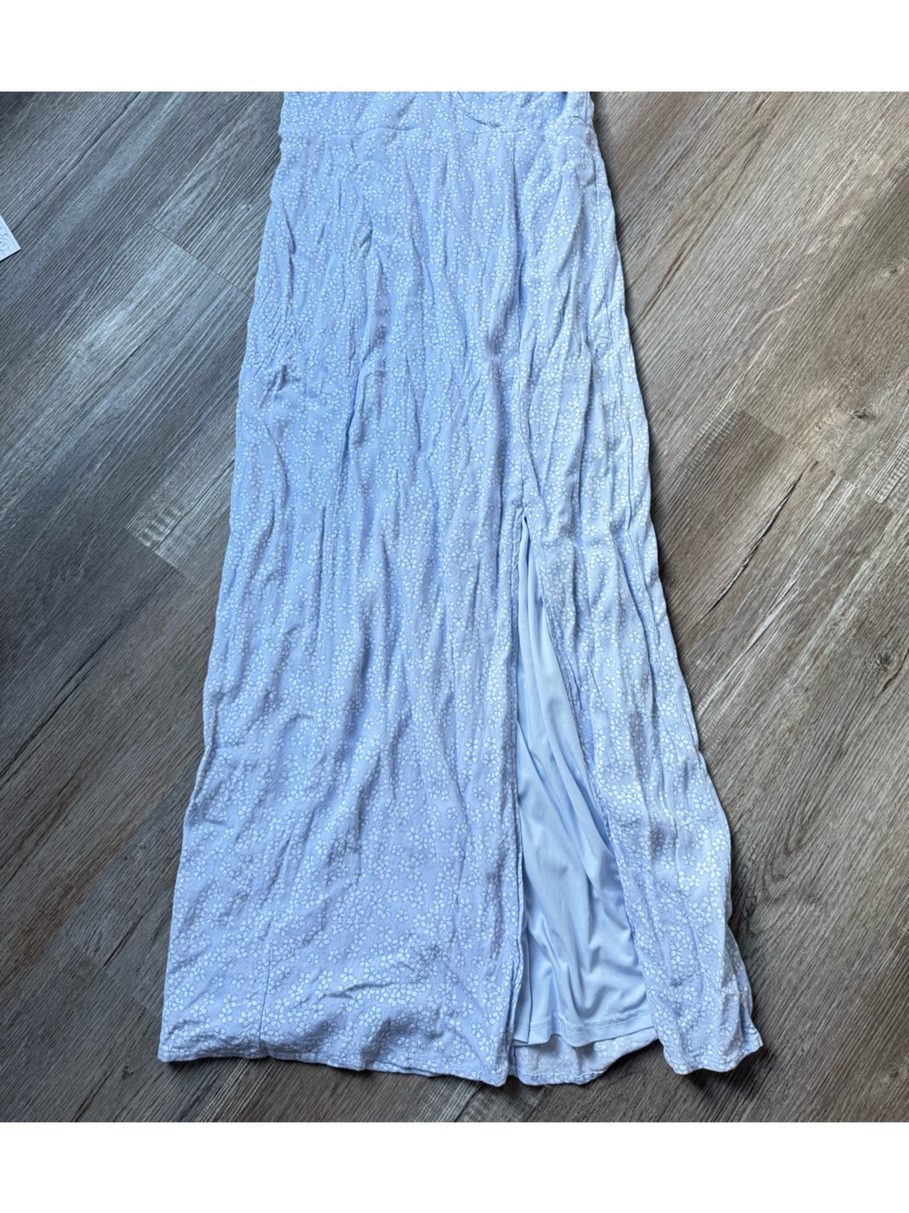 Aeropostale Pale Blue Floral Maxi Dress Summer Dress Sun Dress Sleeveless XS - Picture 5 of 16